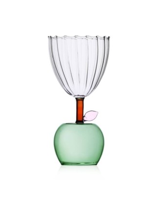 Pahar pentru vin, cu picior mar, Green, Fruits and Flower - designer Alessandra Baldereschi - ICHENDORF